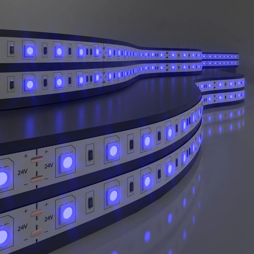 Светодиодная лента 24 В 14,4 Вт/м 60 Led/м 5050 IP65, синий, 5 м Лента светодиодная 24V 14,4W 60Led 5050 IP65 синий, 5м Elektrostandard