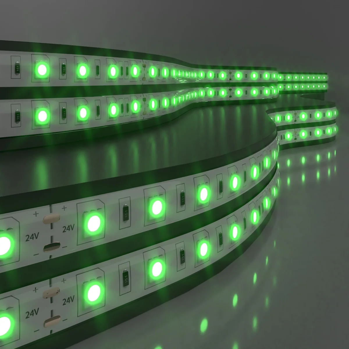 Светодиодная лента 24 В 14,4 Вт/м 60 Led/м 5050 IP65, зеленый, 5 м Лента светодиодная 24V 14,4W 60Led 5050 IP65 зеленый, 5м Elektrostandard
