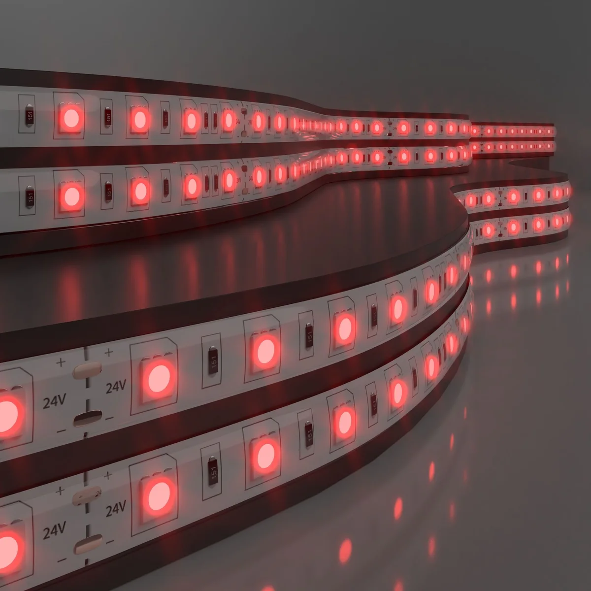 Светодиодная лента 24 В 14,4 Вт/м 60 Led/м 5050 IP65, красный, 5 м Лента светодиодная 24V 14,4W 60Led 5050 IP65 красный, 5м Elektrostandard