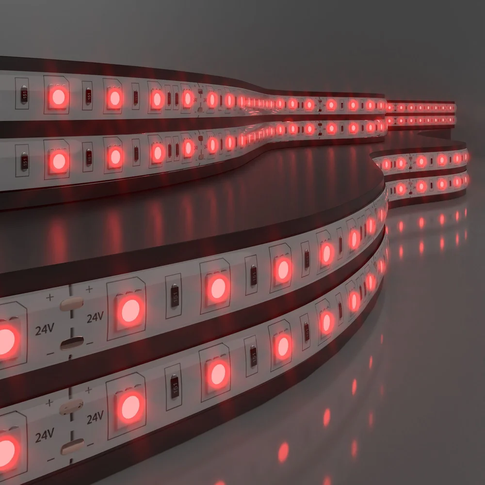Светодиодная лента 24 В 14,4 Вт/м 60 Led/м 5050 IP65, красный, 5 м Лента светодиодная 24V 14,4W 60Led 5050 IP65 красный, 5м Elektrostandard