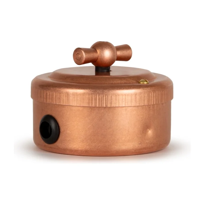 Выключатель ретро поворотный 2кл (четырёхпозиционный) 10А, Медь, Vintage Brass 30201-7