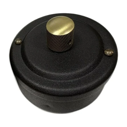 Диммер ретро поворотно-нажимной 25-600W/LED 5-300W, 10А, Чёрный матовый, Vintage Brass 30601-5