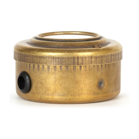 Розетка ретро информационная RJ45+TV (CAT. 5E), Бронза, белая вставка, Vintage Brass 40401-1