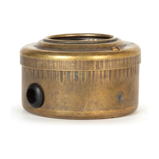Розетка ретро информационная RJ45+TV (CAT. 5E), Бронза, черная вставка, Vintage Brass 40405-1